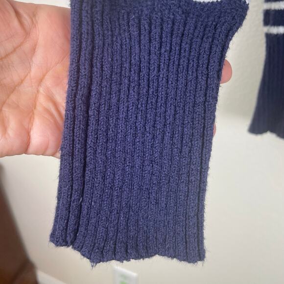 Vintage US Polo Womens Sweater Sz M Navy Preppy Striped Nautical Grunge Money - Picture 5 of 7